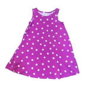 Hanna Andersson Girls Purple Plum Swing Sleeveless Pocket Dress Size 5 110cm